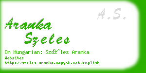 aranka szeles business card